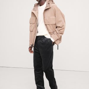 Straight Stretch-Corduroy Pull-On Pant