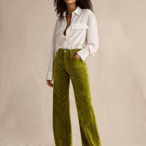 The Icon Classic Wide-Leg Flocked Jean