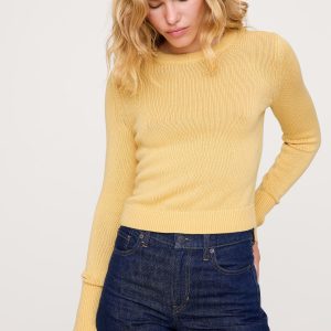 Cotton-Silk Crew-Neck Sweater