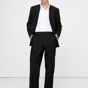 Straight Italian Barathea Tuxedo Pant