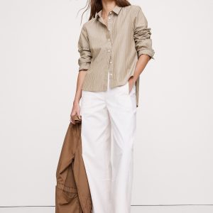 Boxy Cotton Poplin Shirt
