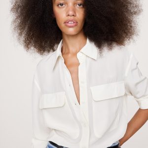 Oversized Matte Silk Utility Shirt