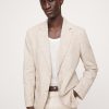 Herringbone Cotton-Linen Suit Jacket