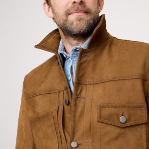 Nubuck Leather Trucker Jacket