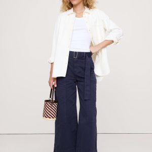 High-Rise Wide-Leg Utility Crop Pant