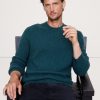 Italian Merino-Cashmere Waffle-Knit Sweater