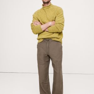 Linen-Cotton Pull-On Pant