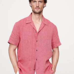 Standard-Fit Linen Resort Shirt