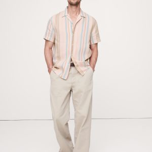Standard-Fit Linen-Cotton Resort Shirt
