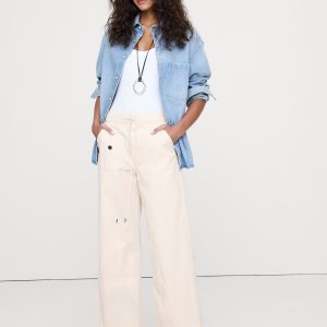 High-Rise Wide-Leg Pull-On Drawstring Pant