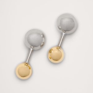 Mixed Metal Stud Earrings