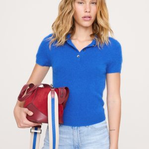 Lightweight Brushed Cashmere Sweater Polo