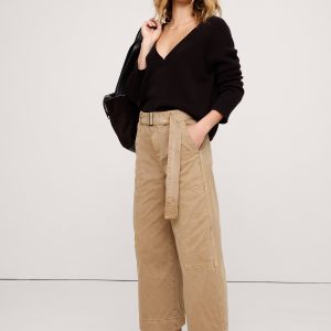 High-Rise Wide-Leg Utility Crop Pant
