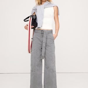 High-Rise Wide-Leg Utility Crop Pant