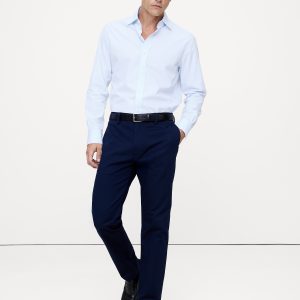 Tailored Slim-Fit Premium Cotton Poplin Dress Shirt