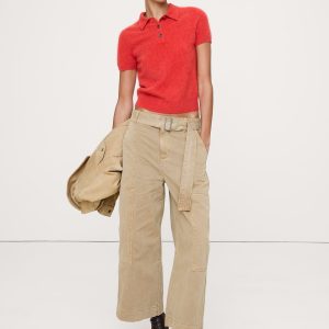 Lightweight Brushed Cashmere Sweater Polo