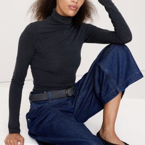 Luxe Wool-Blend Turtleneck T-Shirt