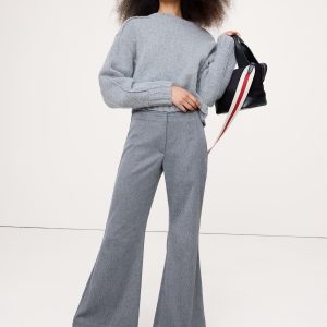 Mid-Rise Flare Italian Twill Pant