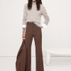 High-Rise Flare Italian Wool Pant
