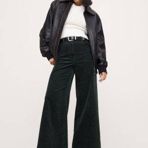 High-Rise Wide-Leg Corduroy Pull-On Pant