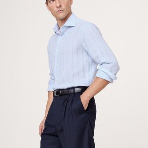 Slim-Fit Cotton-Cashmere Dress Shirt