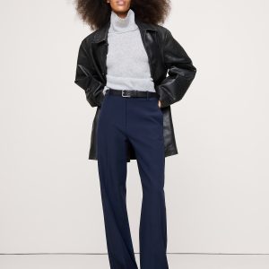 High-Rise Modern Straight Refined Pant