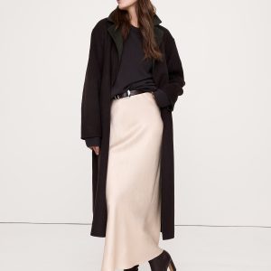 Hammered Satin Maxi Skirt